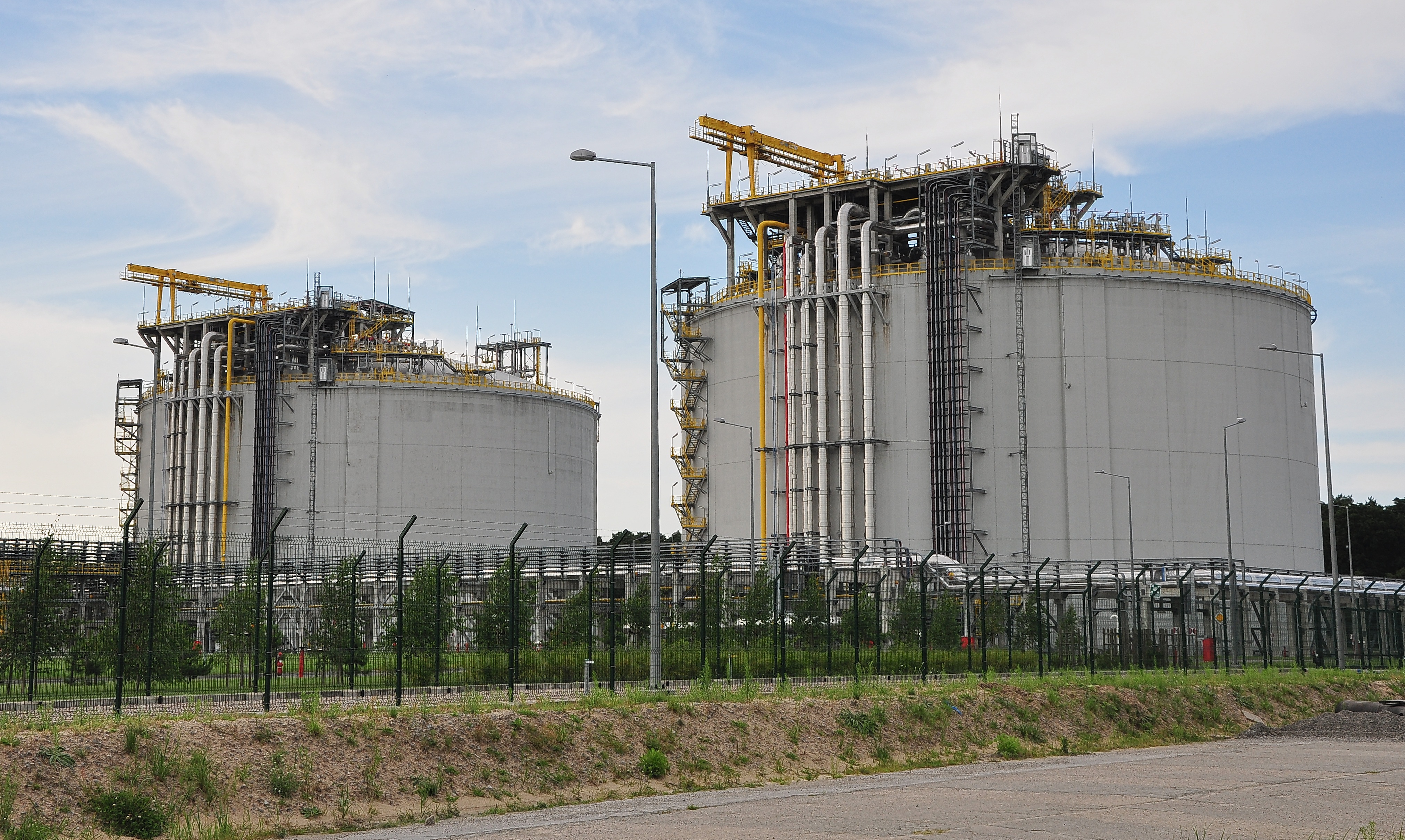 Industrial Refinery Night View